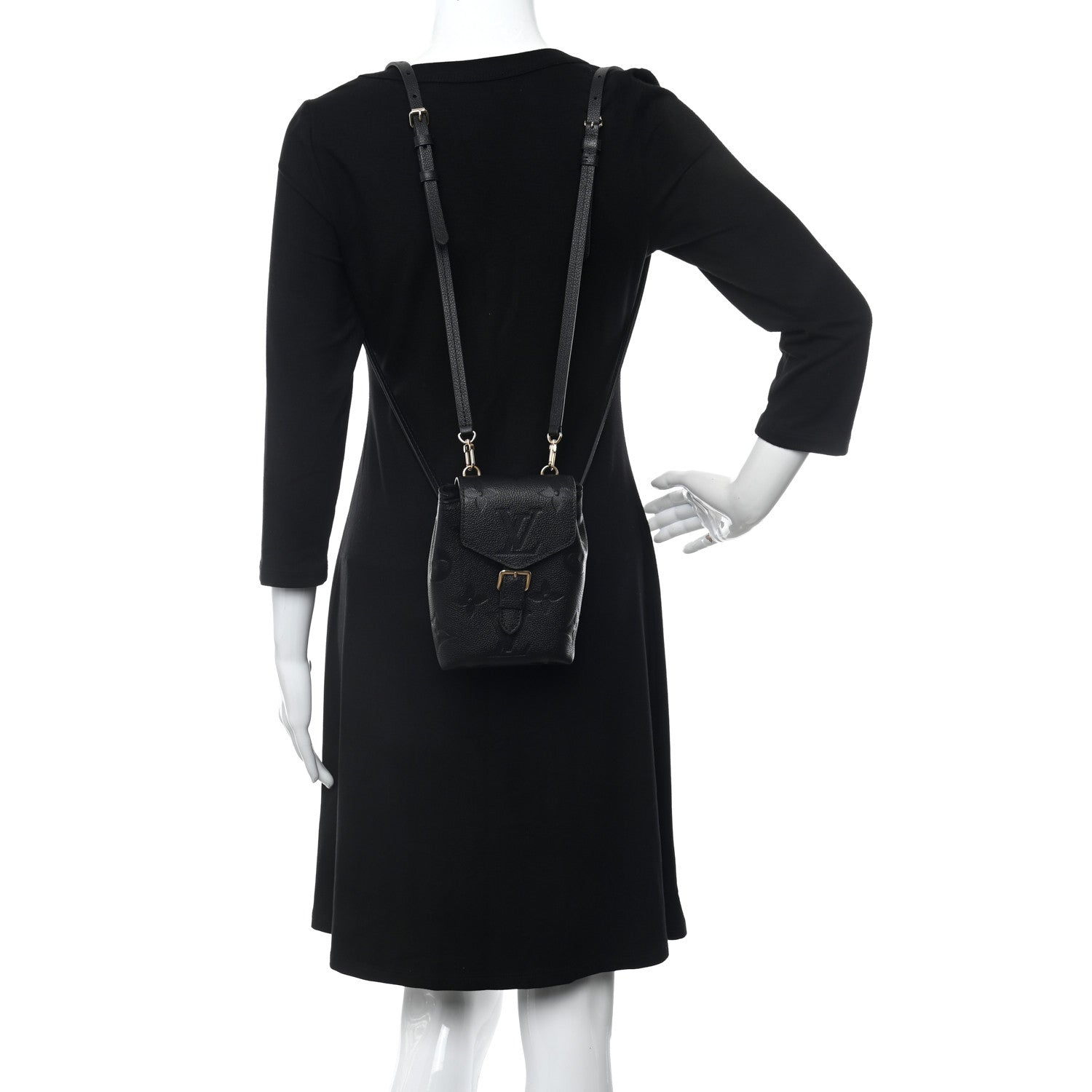 Louis Vuitton Empreinte Monogram Giant Tiny Backpack Black 2 of 8