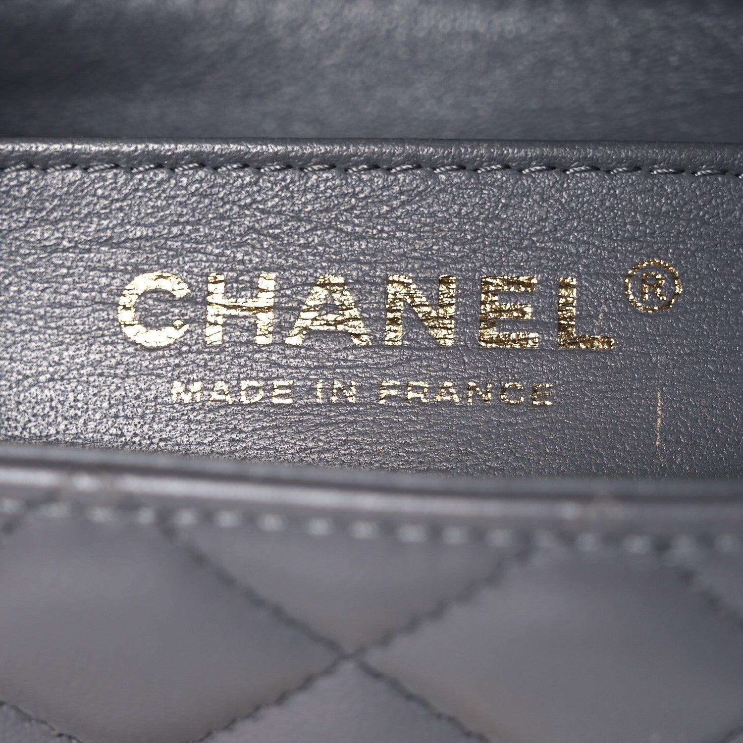 Chanel Lambskin Quilted Mini Rectangular Flap Dark Grey 8 of 20