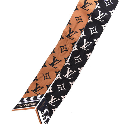 Louis Vuitton Silk Monogram LV Crafty Bi Color BB Bandeau Caramel Black 4 of 4