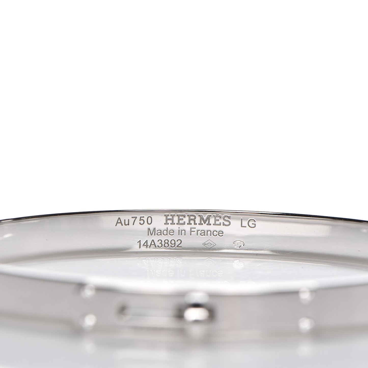 18K White Gold Diamond PM Kelly Bracelet LG