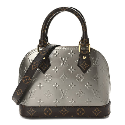 Louis Vuitton LOUIS VUITTON Vernis Monogram Alma BB Taupe Metallise 1 of 8