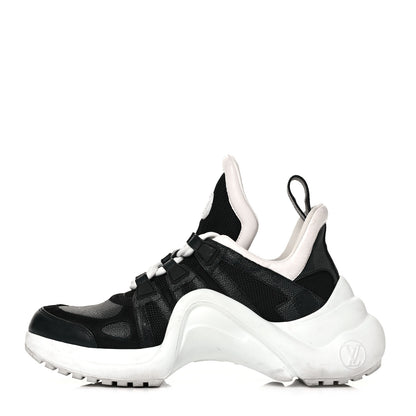 Louis Vuitton Calfskin Technical Nylon Damier Graphite LV Archlight Sneakers 36.5 Black White 1 of 8