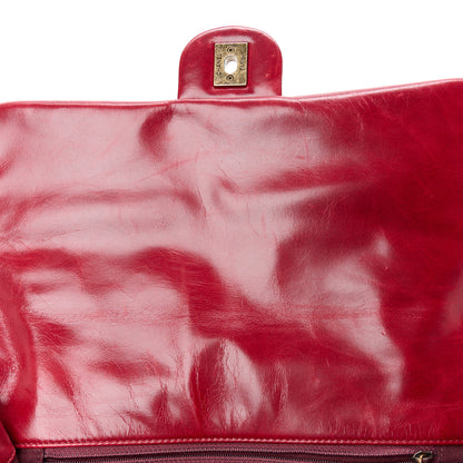 Chanel Glazed Calfskin Castle Rock Medium Flap Red 12 of 14