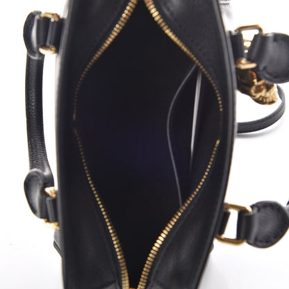 Alexander McQueen Pebbled Calfskin Mini Padlock Tote Black 7 of 9