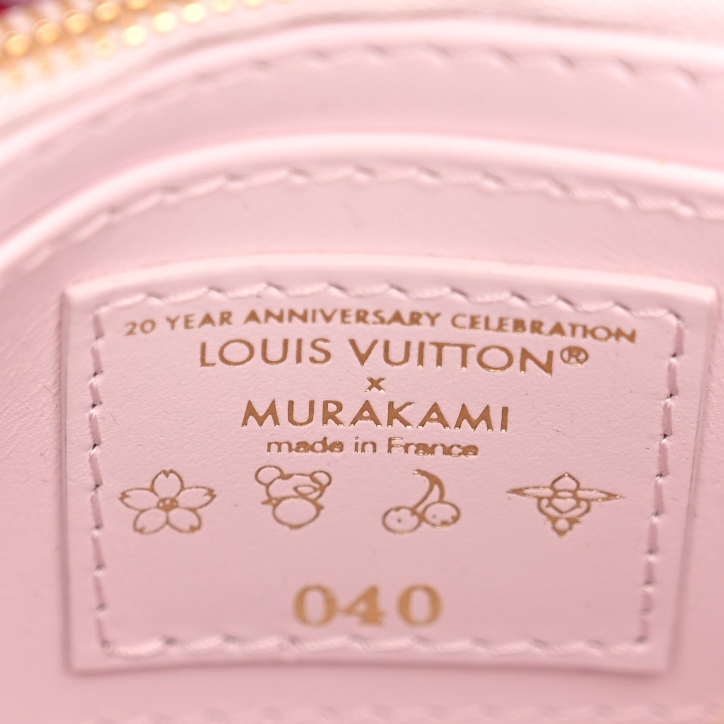 LV X TM Lambskin Beaded Embroidered Mini Cherry Blossom Capucines Pink