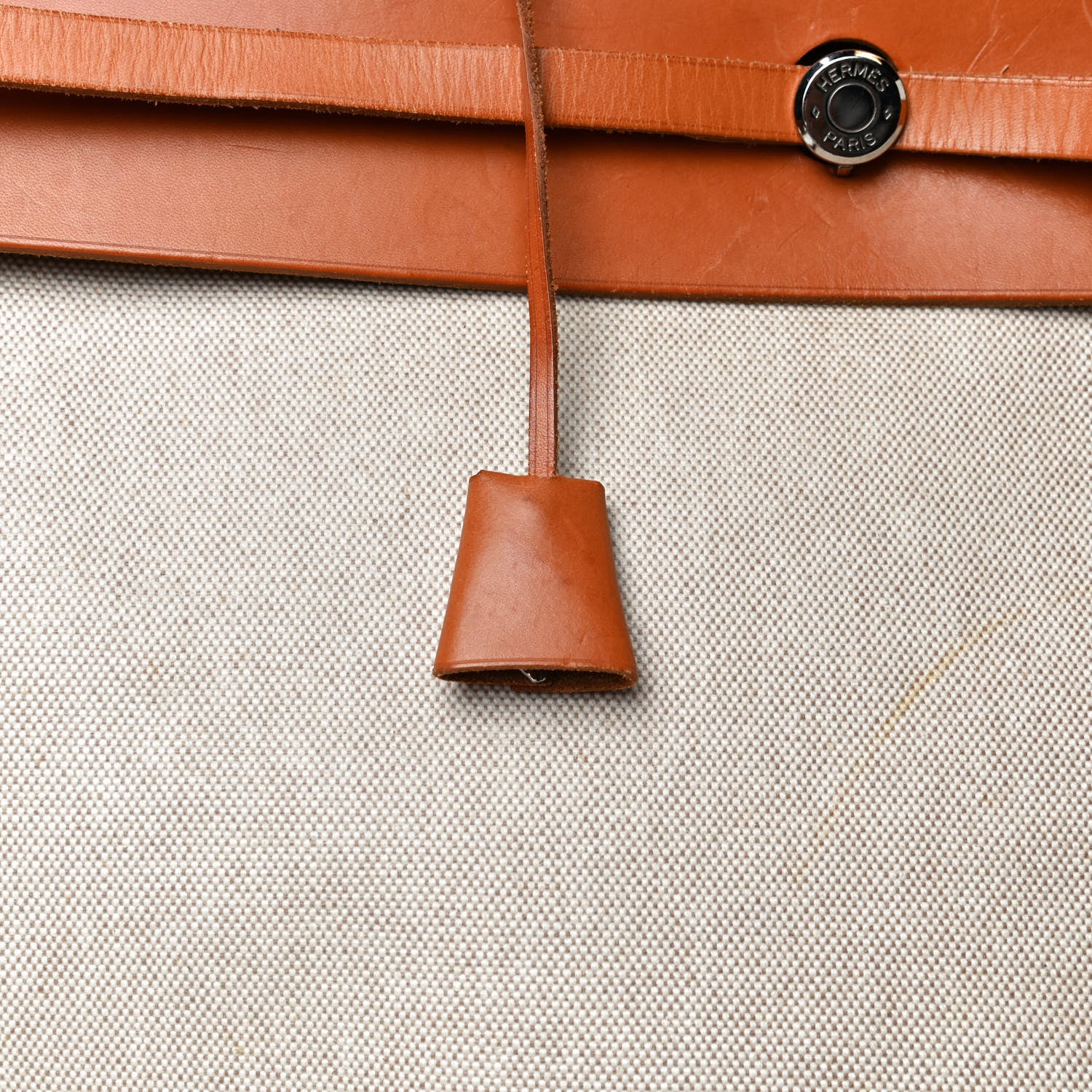 Hermes Toile Vache Calfskin Herbag Cabin Natural 10 of 23