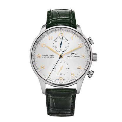 IWC Stainless Steel Alligator 41mm Portugieser Chronograph Automatic Watch IW371604 1 of 4