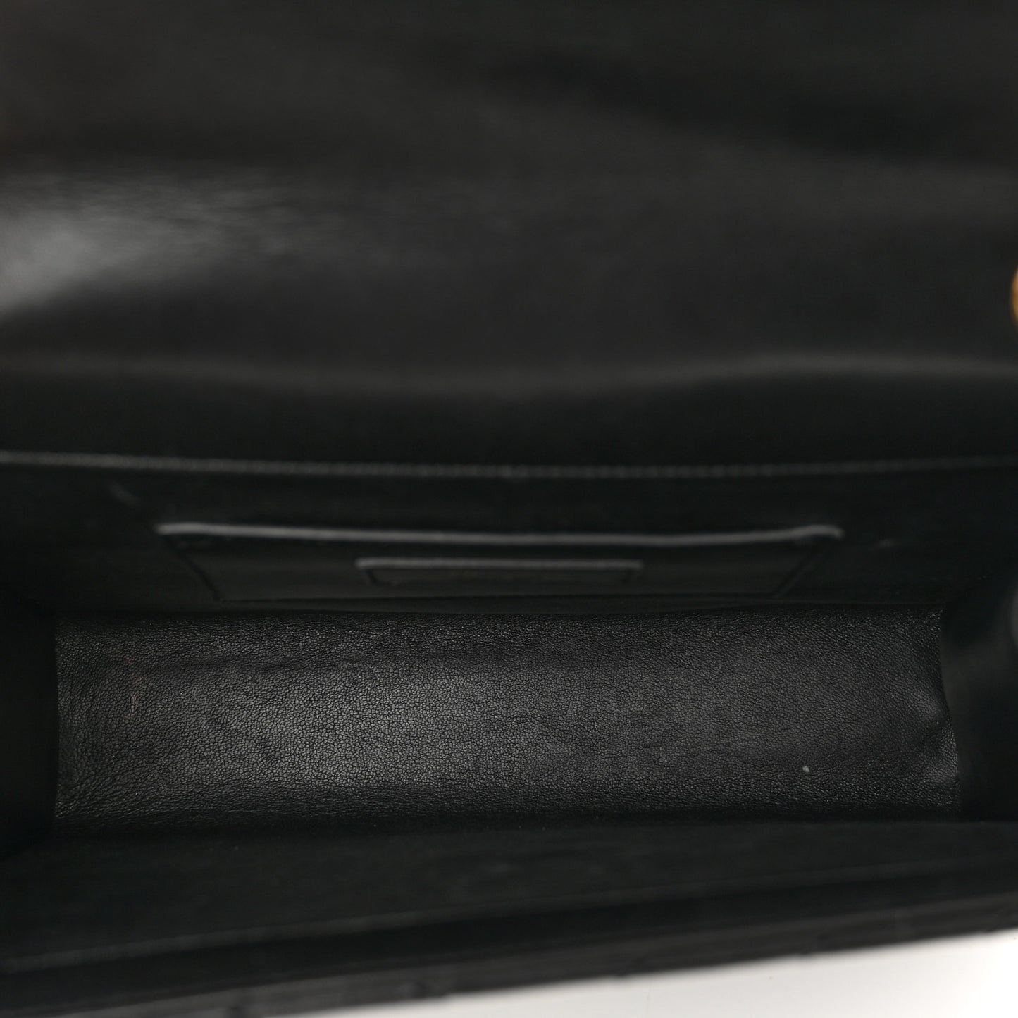 Lambskin Matelasse Chevron Medium Monogram Satchel Black