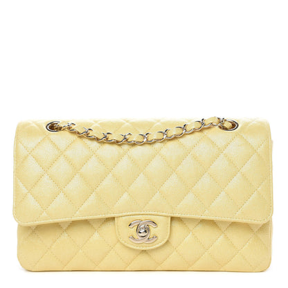 Chanel Iridescent Caviar Quilted Medium Double Flap Yellow 1 of 11