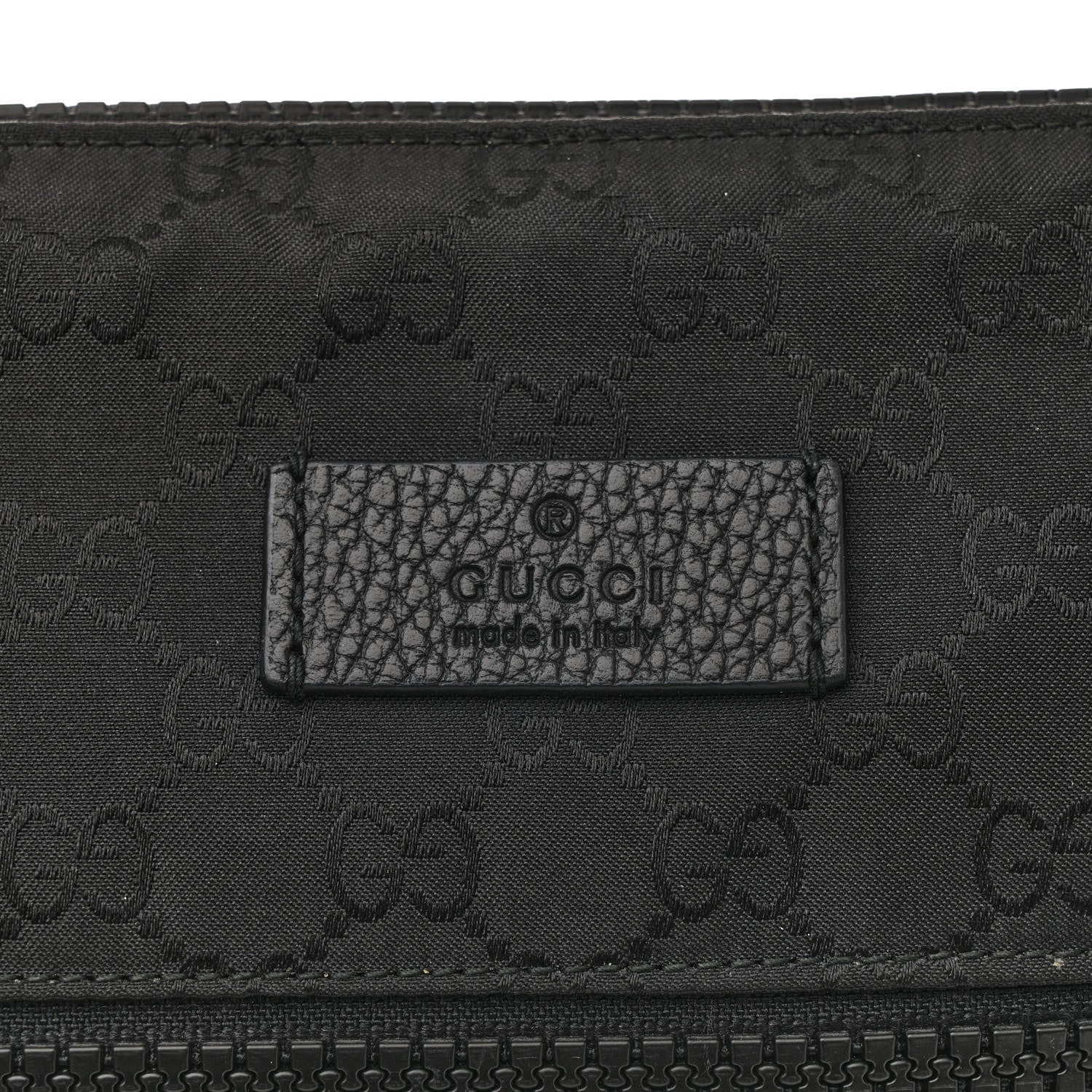 Gucci Nylon Monogram Small Flat Messenger Bag Black 7 of 15
