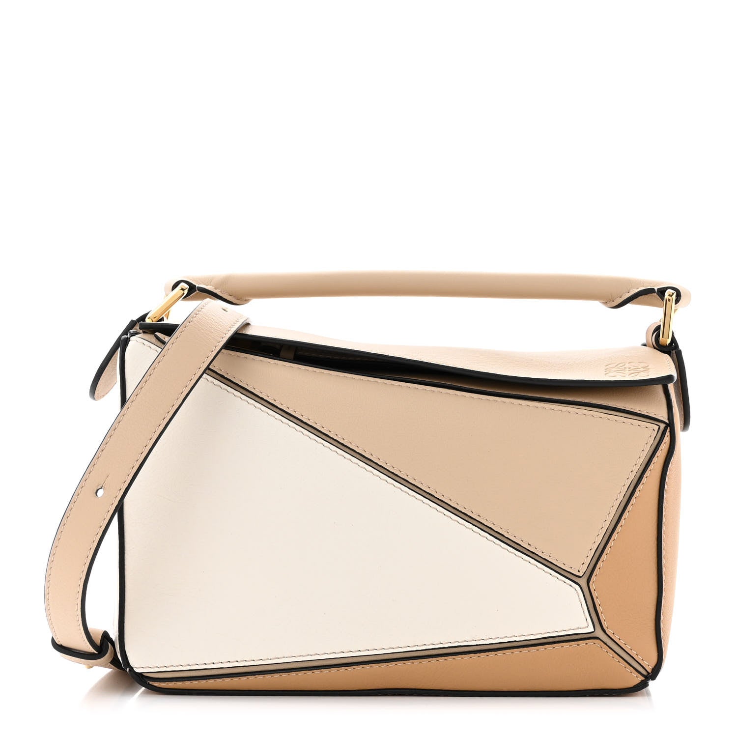 Loewe Calfskin Small Puzzle Bag Dusty Beige Soft White 1 of 9