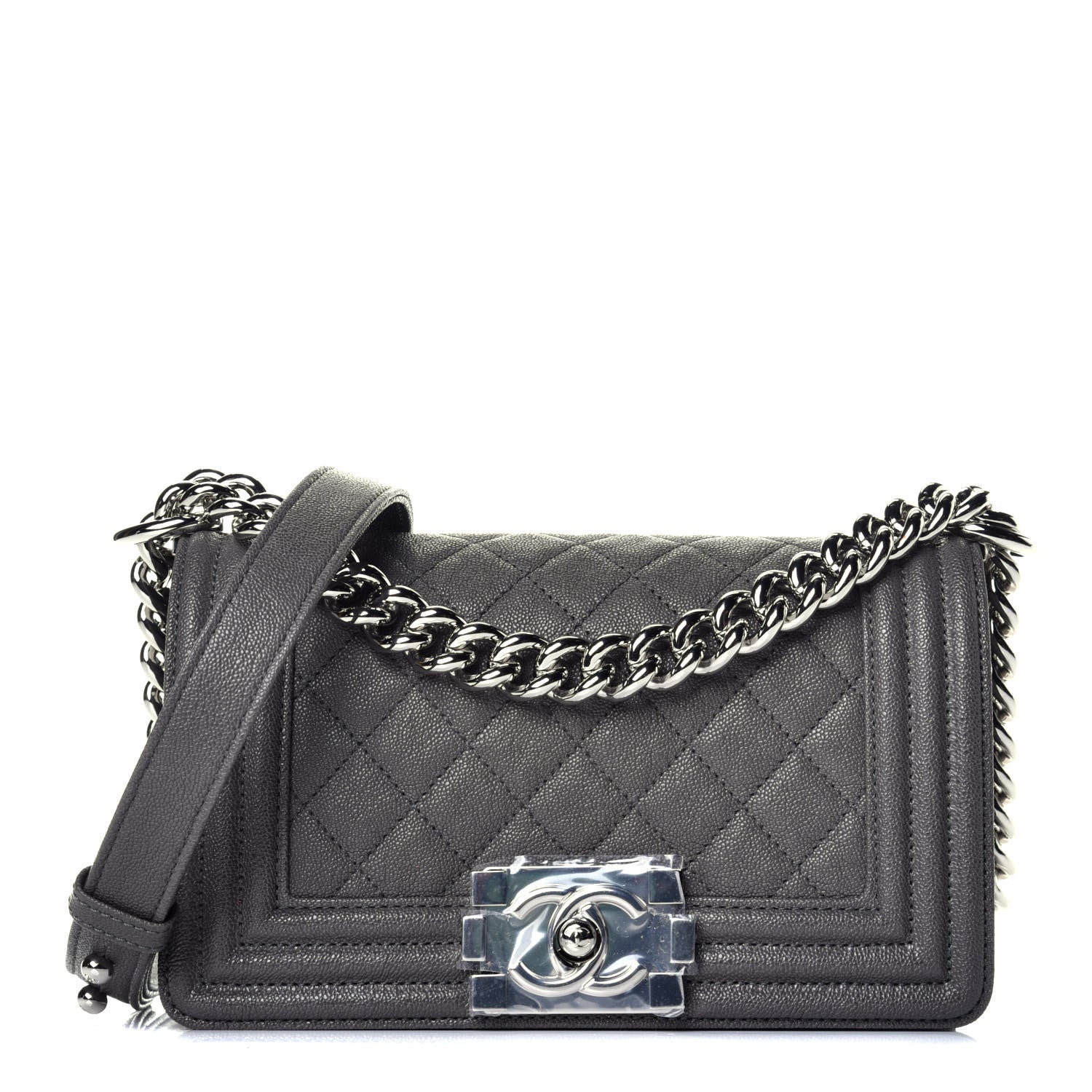 Chanel Caviar Quilted Small Boy Flap Grey 1 of 10