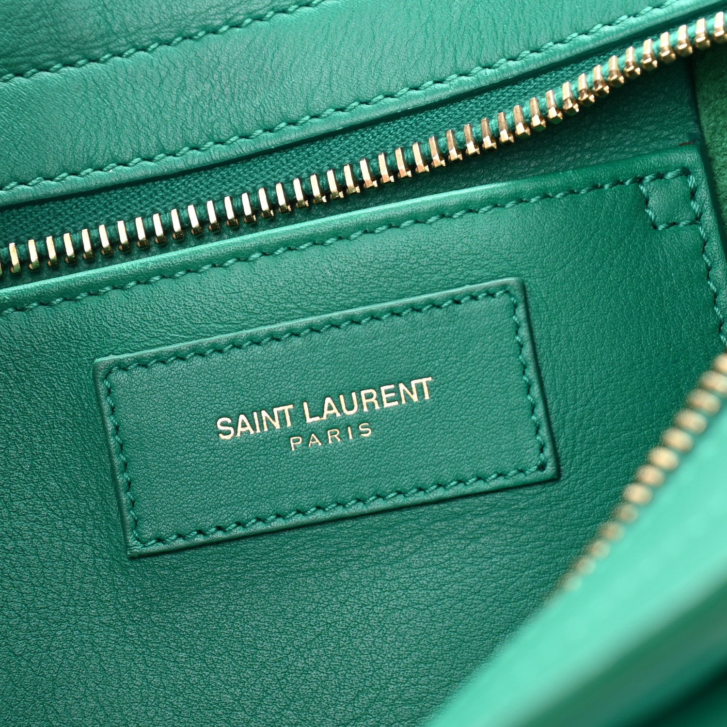 Saint Laurent Calfskin Small Classic Y Cabas Green 6 of 11