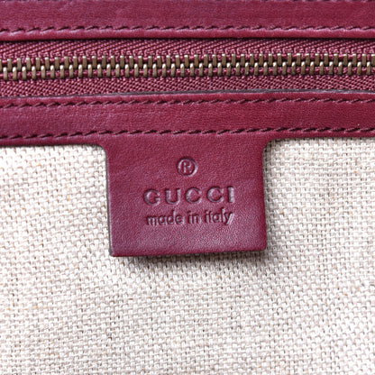 Gucci Calfskin Duilio Brogue Top Handle Bag Burgundy 6 of 11