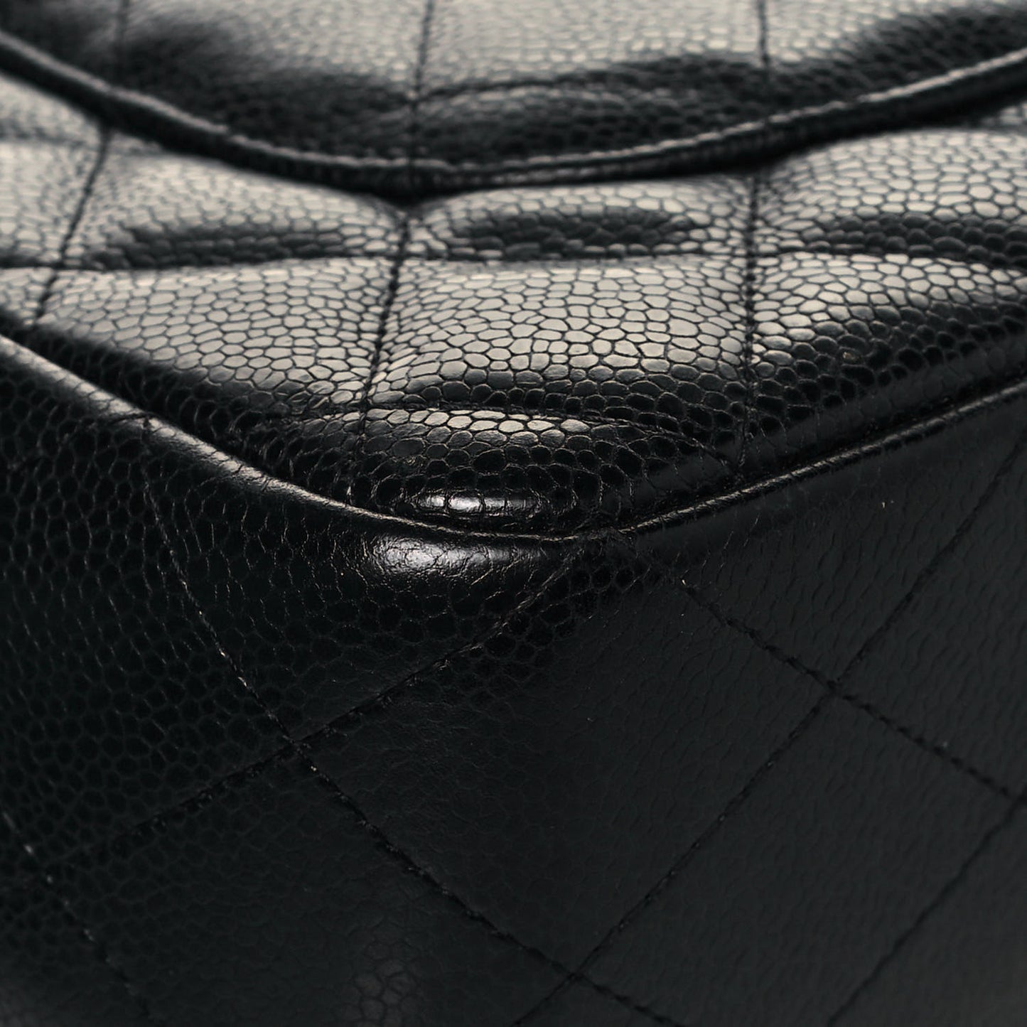 Caviar Quilted Jumbo Single Flap Black