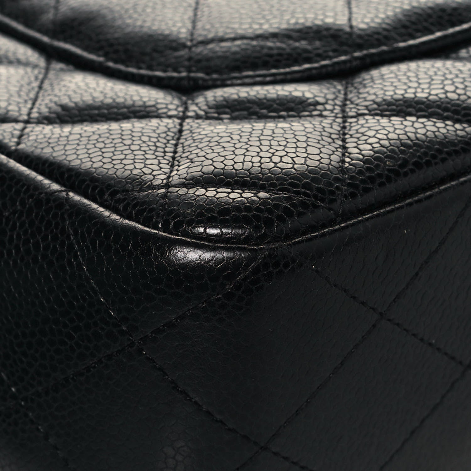 Chanel Caviar Quilted Jumbo Single Flap Black 11 of 15