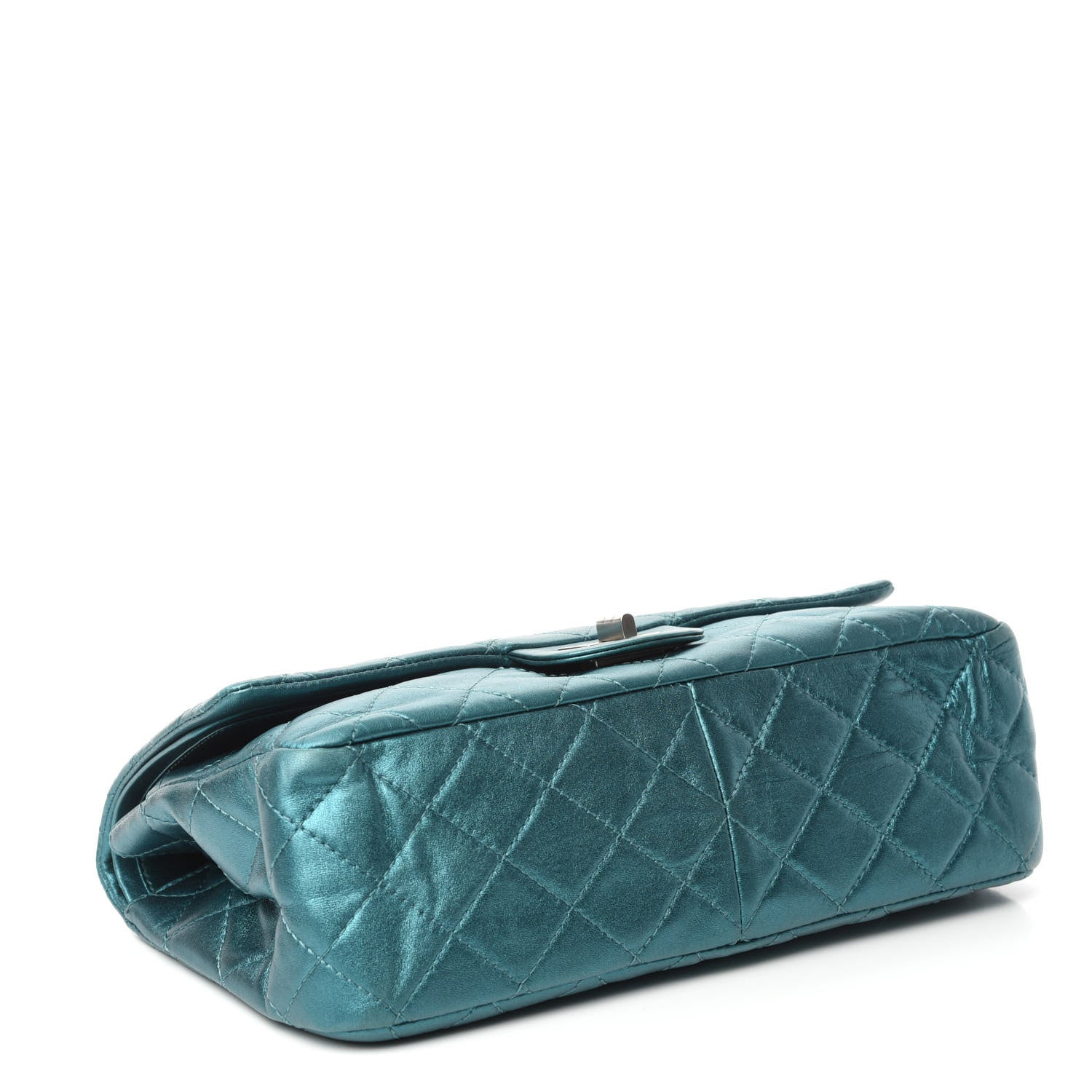 Chanel Metallic Calfskin Quilted 2.55 Reissue 227 Flap Turquoise 5 of 15