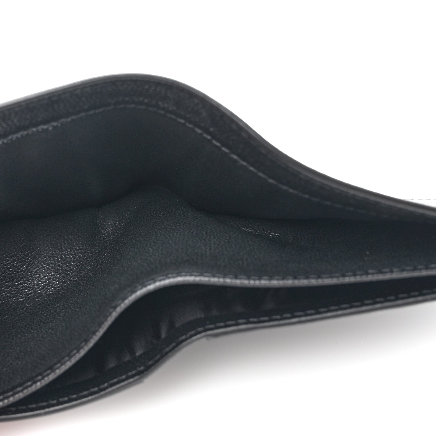 Saint Laurent Grain De Poudre Monogram Monochrome Bifold Wallet Black 6 of 10