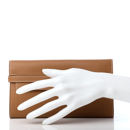 Hermes Epsom Kelly Longue Wallet Gold 2 of 8