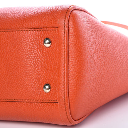 Gucci Pebbled Calfskin Small Soho Top Handle Bag Sun Orange 12 of 12