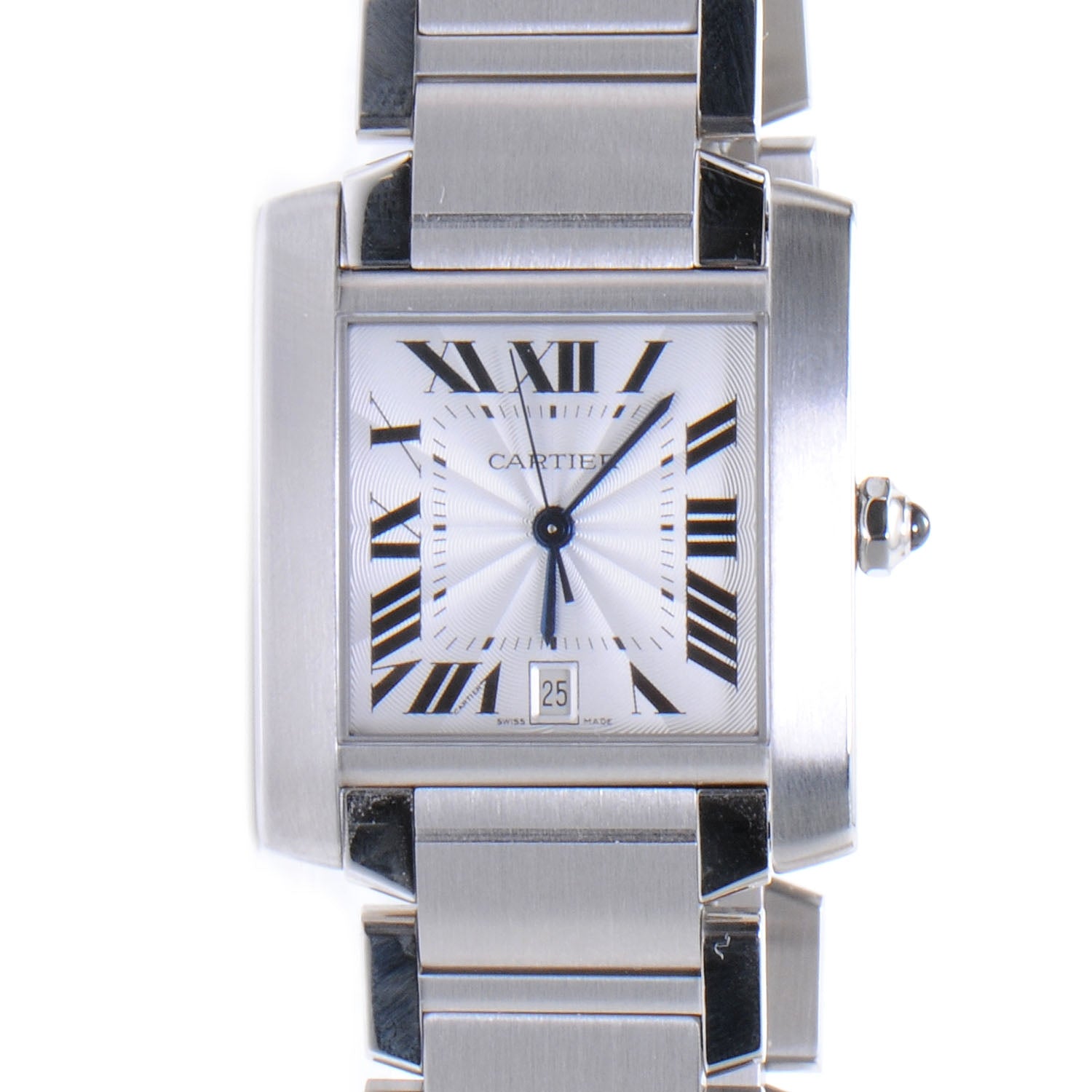 Cartier Stainless Steel 28mm Tank Francaise Automatic Watch 1 of 6
