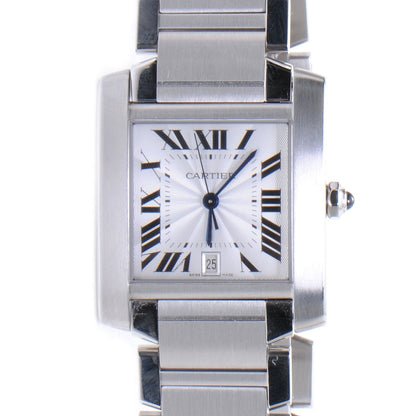 Cartier Stainless Steel 28mm Tank Francaise Automatic Watch 1 of 6