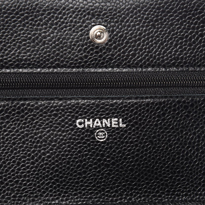 Chanel Caviar Quilted Wallet On Chain WOC Black 6 of 9