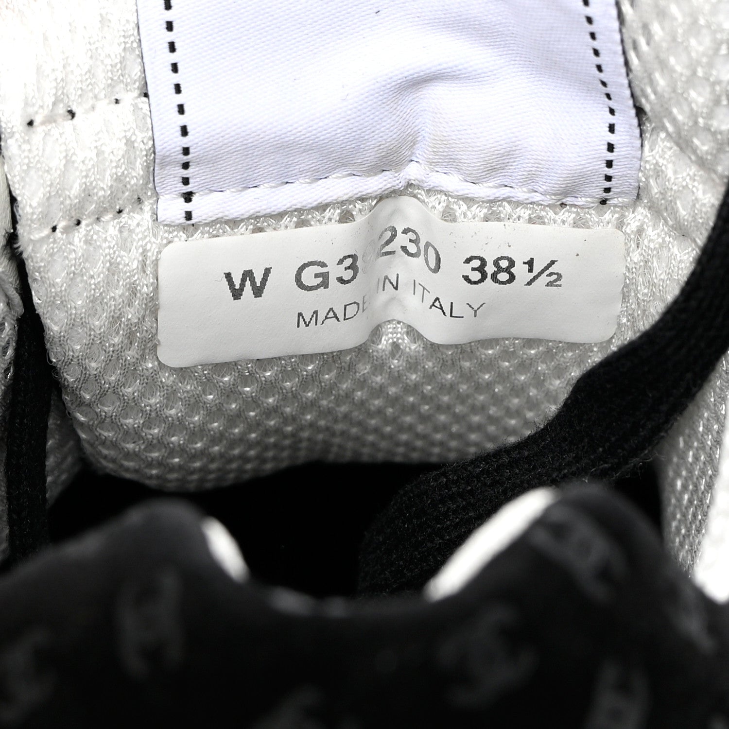 Chanel Suede Calfskin Printed CC Sneakers 38.5 Black 8 of 9
