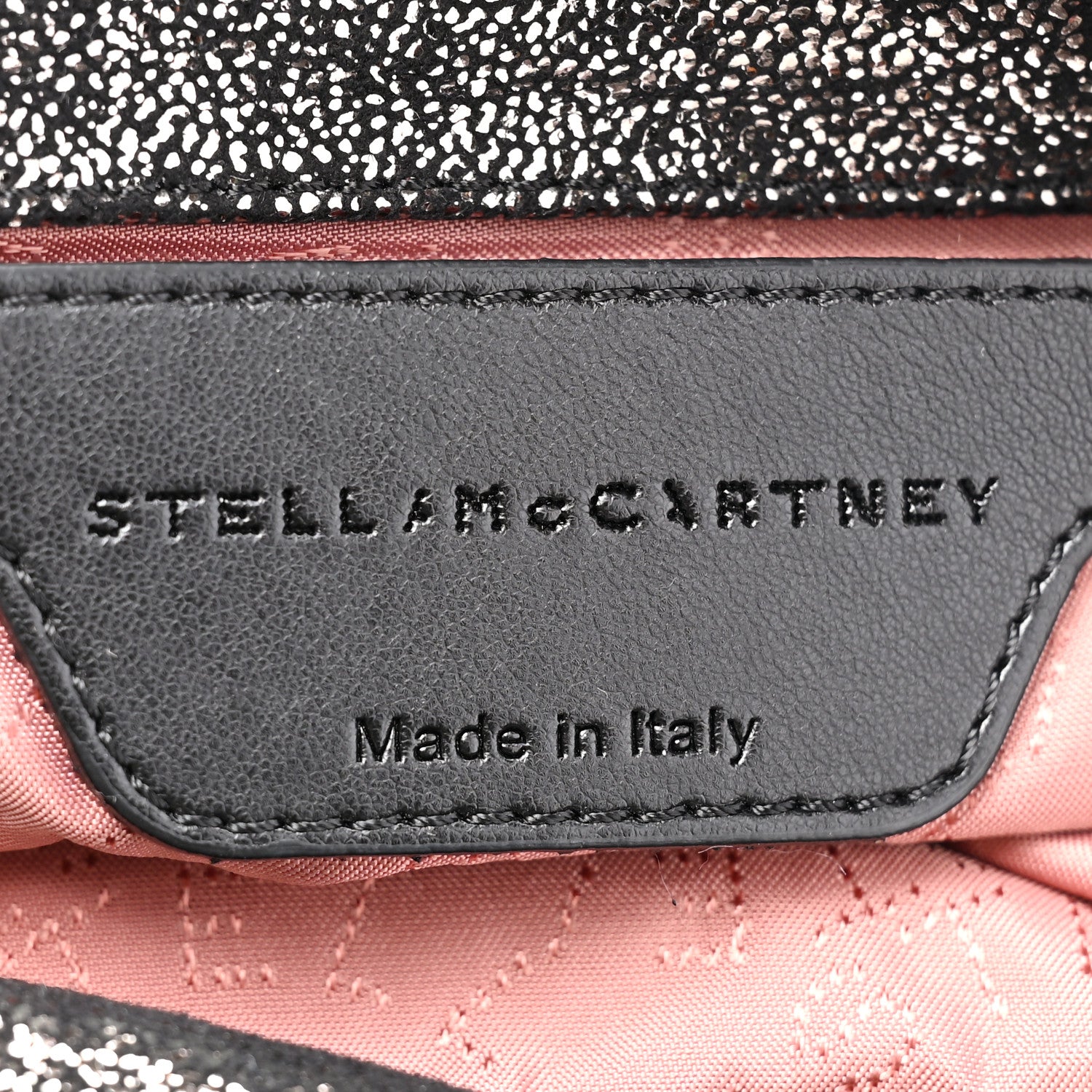 Stella McCartney Chamois Shiny Dotted Mini Falabella Fold Over Tote Ruthenium 6 of 8