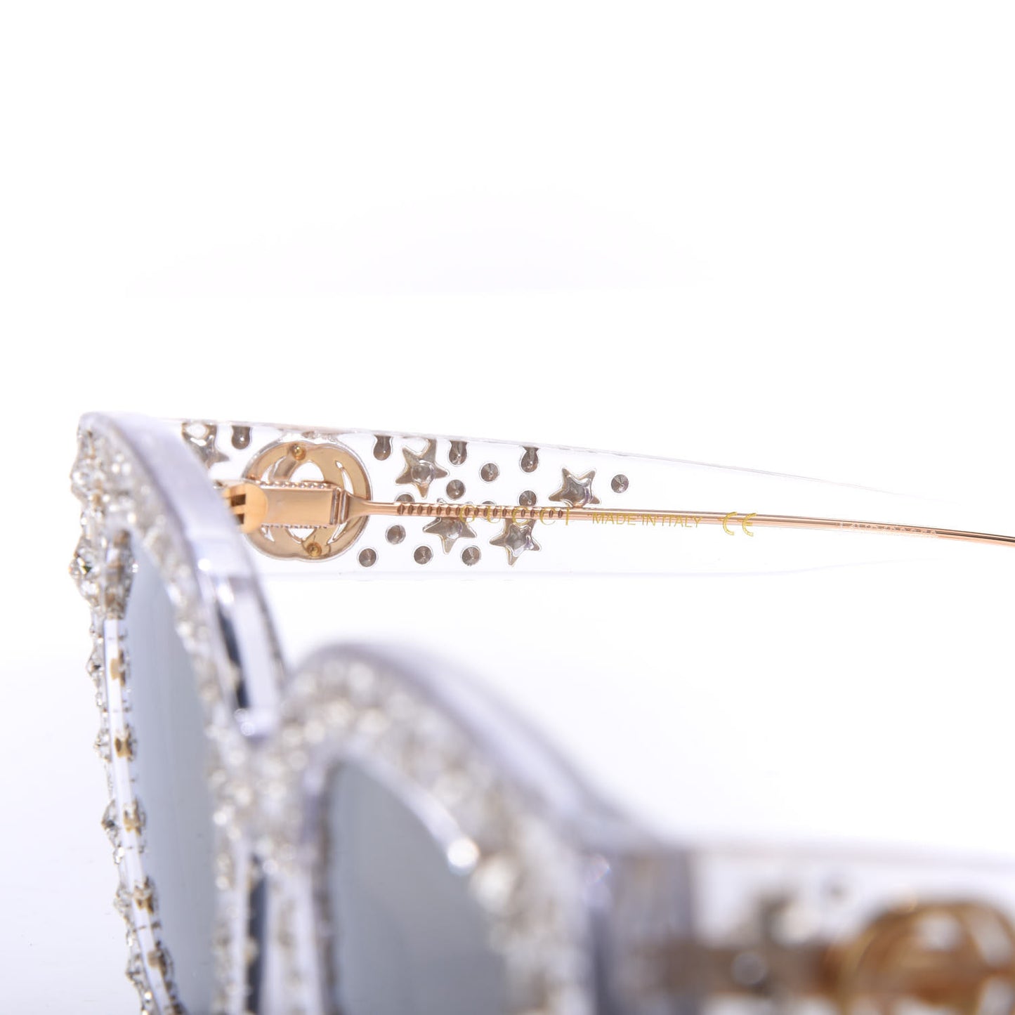 Acetate Crystal Oversize Mirrored Star Sunglasses GG0116S