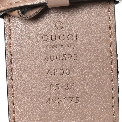 Gucci Calfskin Double G 40mm Belt 85 34 Porcelain Rose 3 of 5
