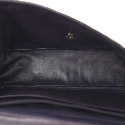 Chanel Patent Quilted Jumbo Single Flap Dark Purple 5 of 14