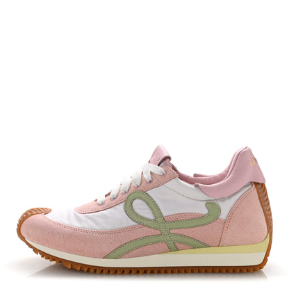 Loewe Nylon Suede Flow Runner Sneakers 38 Bonbon White 1 of 10
