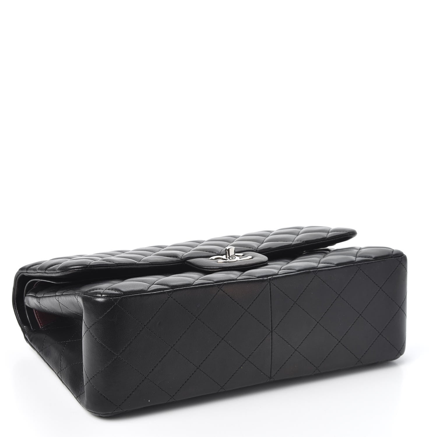 Chanel Lambskin Quilted Jumbo Double Flap Black 3 of 10