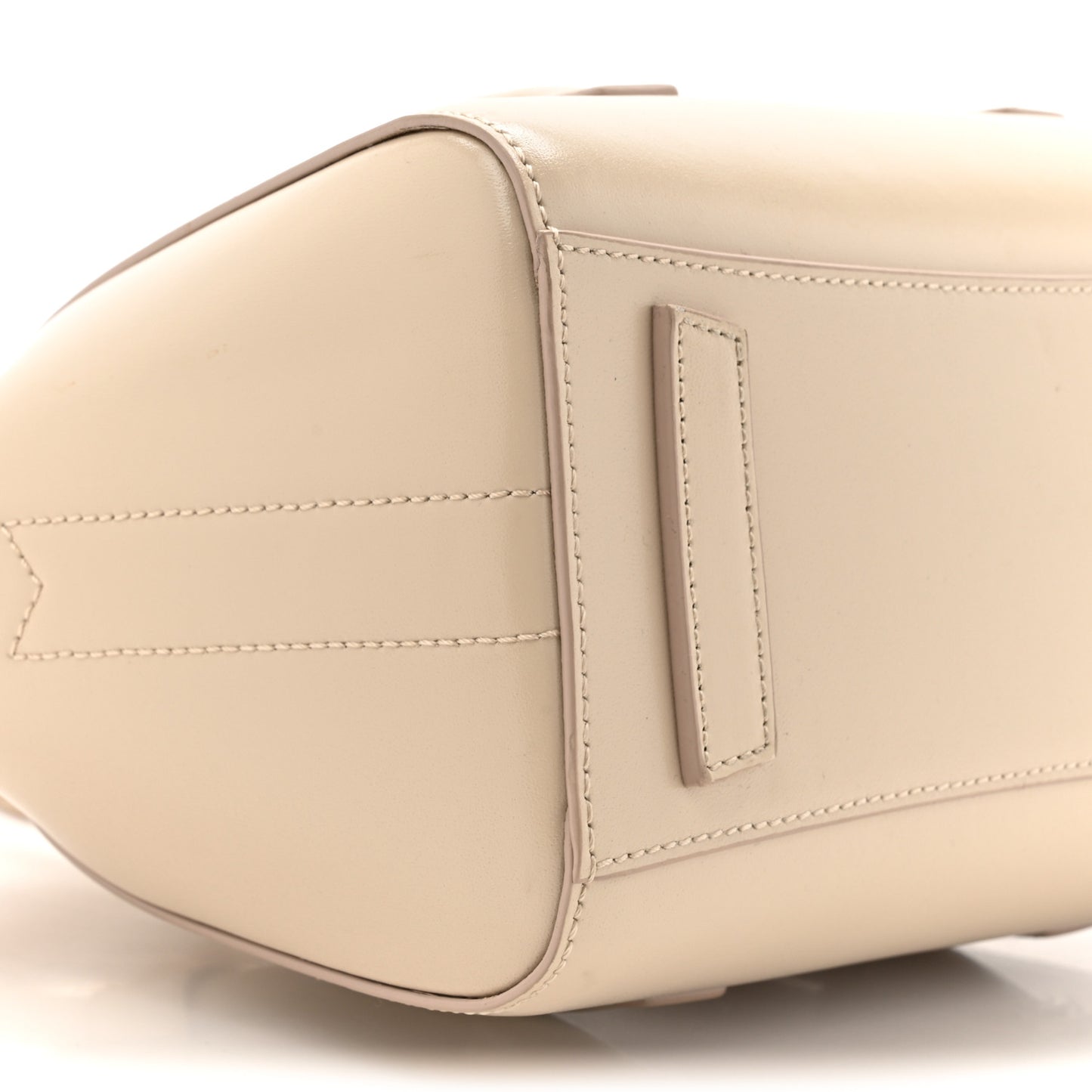 Box Calfskin Mini Lock Antigona Shoulder Bag Natural Beige