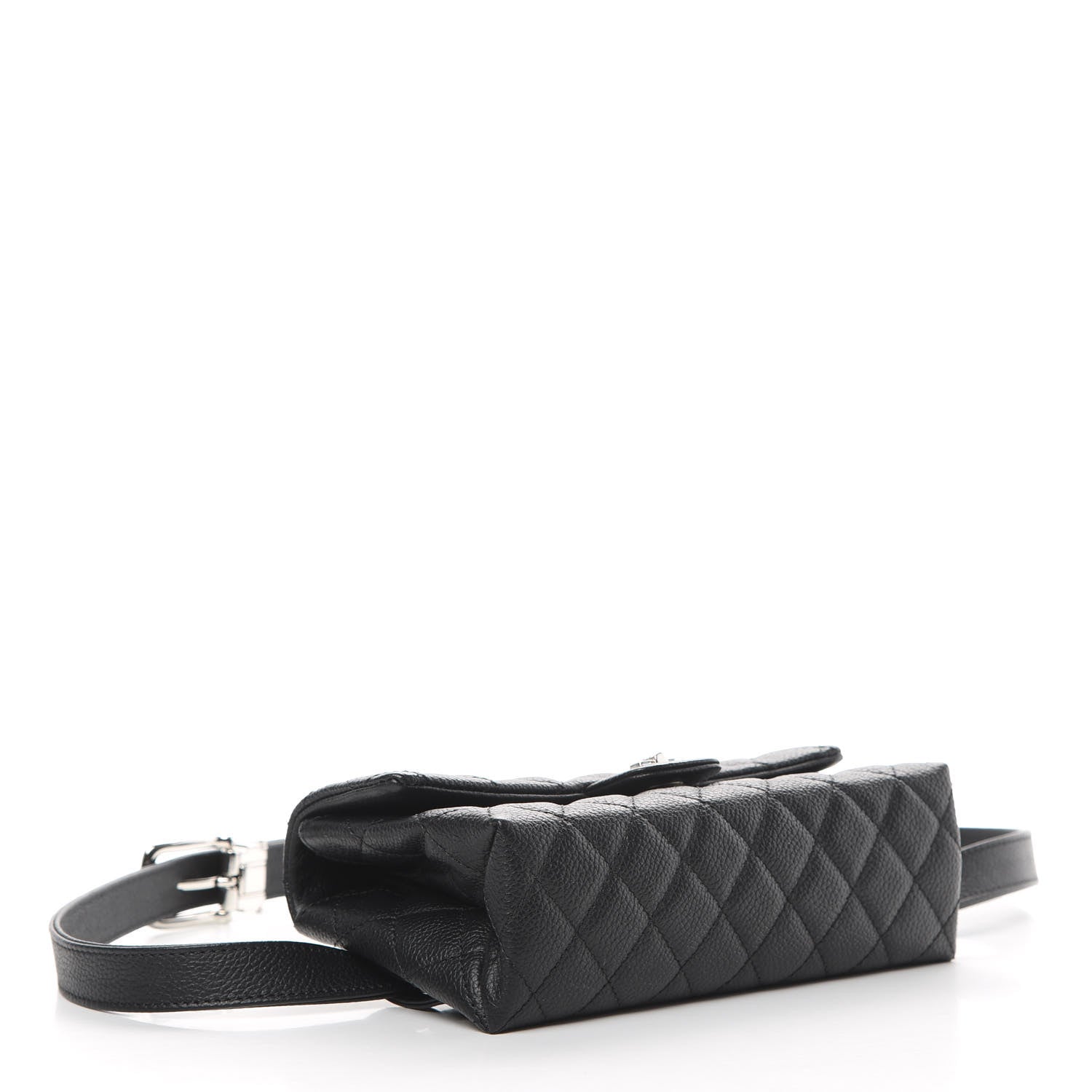 Chanel Grained Calfskin Quilted 2.55 Reissue Flap Belt Bag Clutch Black 4 of 10