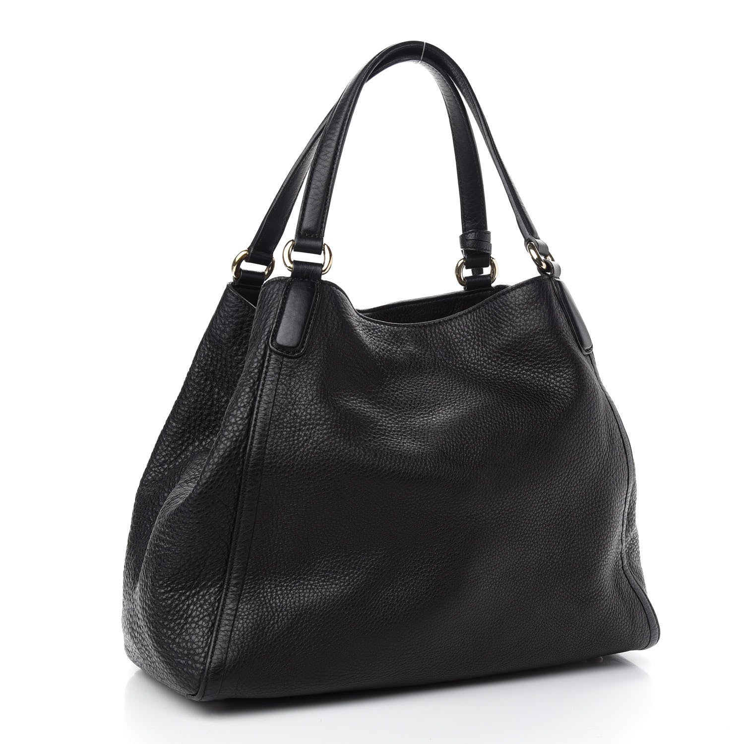 Gucci Pebbled Calfskin Medium Soho Shoulder Bag Black 4 of 10