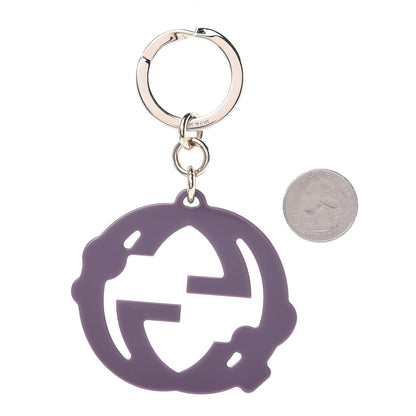 Gucci Crystal Resin Interlocking G Key Charm Purple 2 of 3