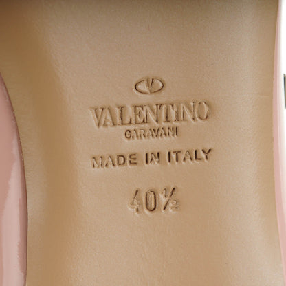 Valentino Garavani Patent Rockstud Cage Ballerina Flats 40.5 Water Rose Poudre 7 of 8