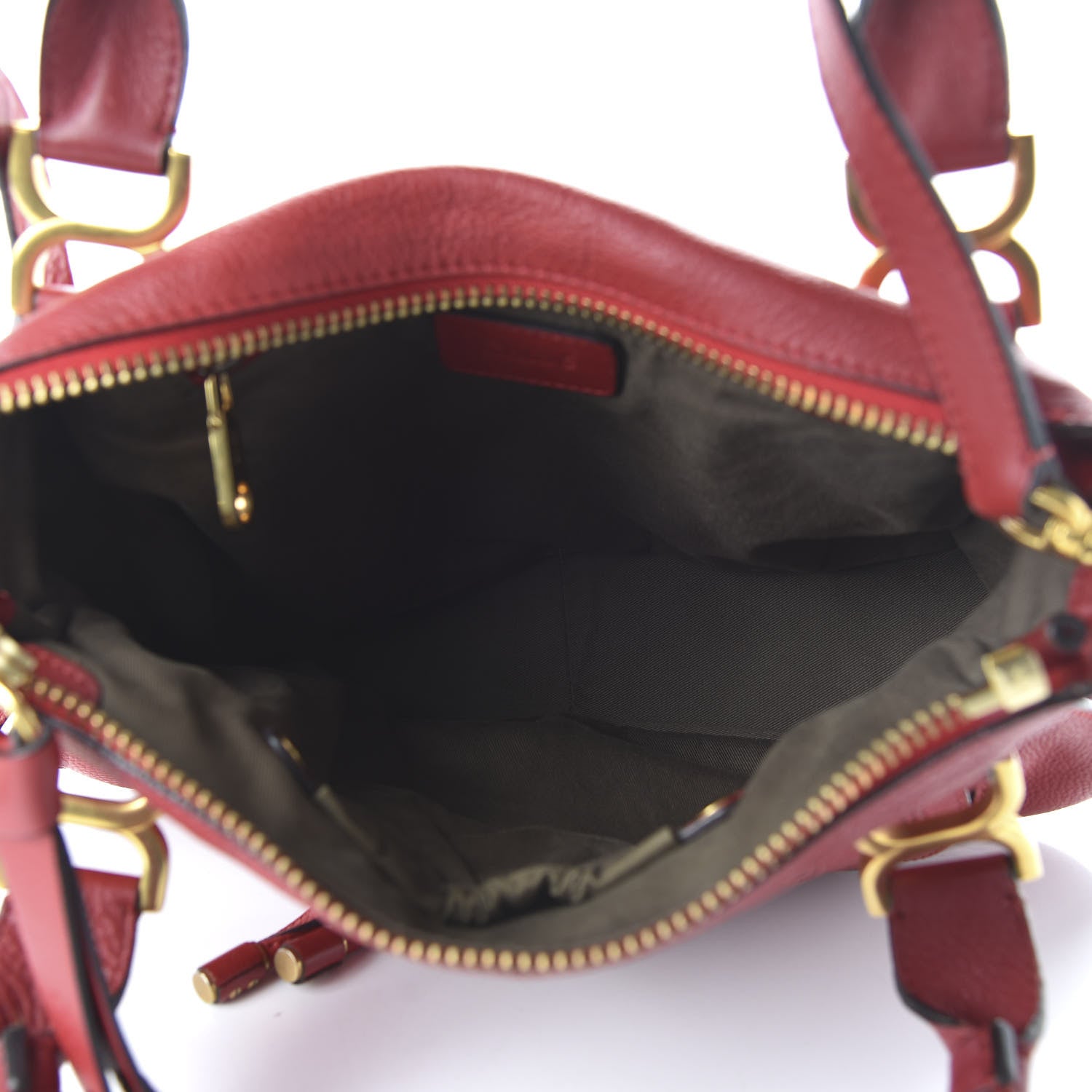 Chloe Calfskin Medium Marcie Satchel Red 5 of 11