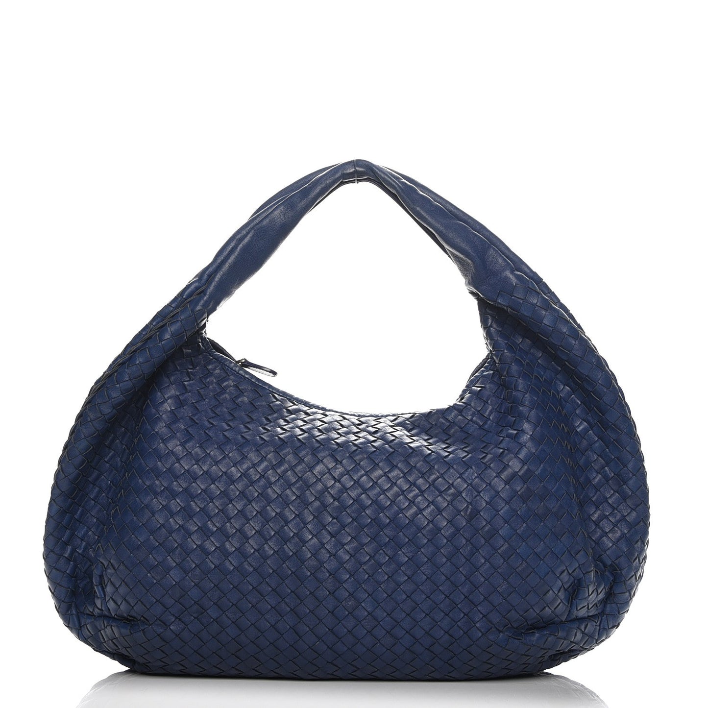 Nappa Intrecciato Large Veneta Hobo Baltic Blue
