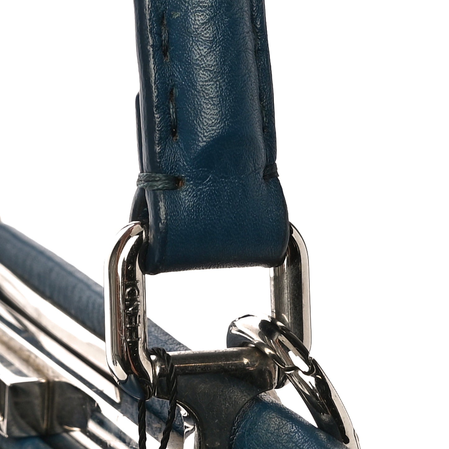 Cuoio Romano Selleria Bi-Color Medium Peekaboo Iconic Satchel Blue Latte