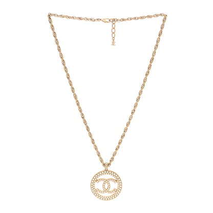 Chanel Pearl CC Round Pendant Necklace Gold 3 of 5