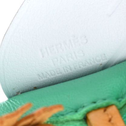 Hermes Milo Lambskin Grigri Rodeo Pegase Horse Bag Charm PM Menthe Sesame Bleu Brume 4 of 4