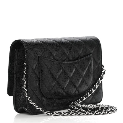 Chanel Caviar Quilted Wallet On Chain WOC Black 3 of 12