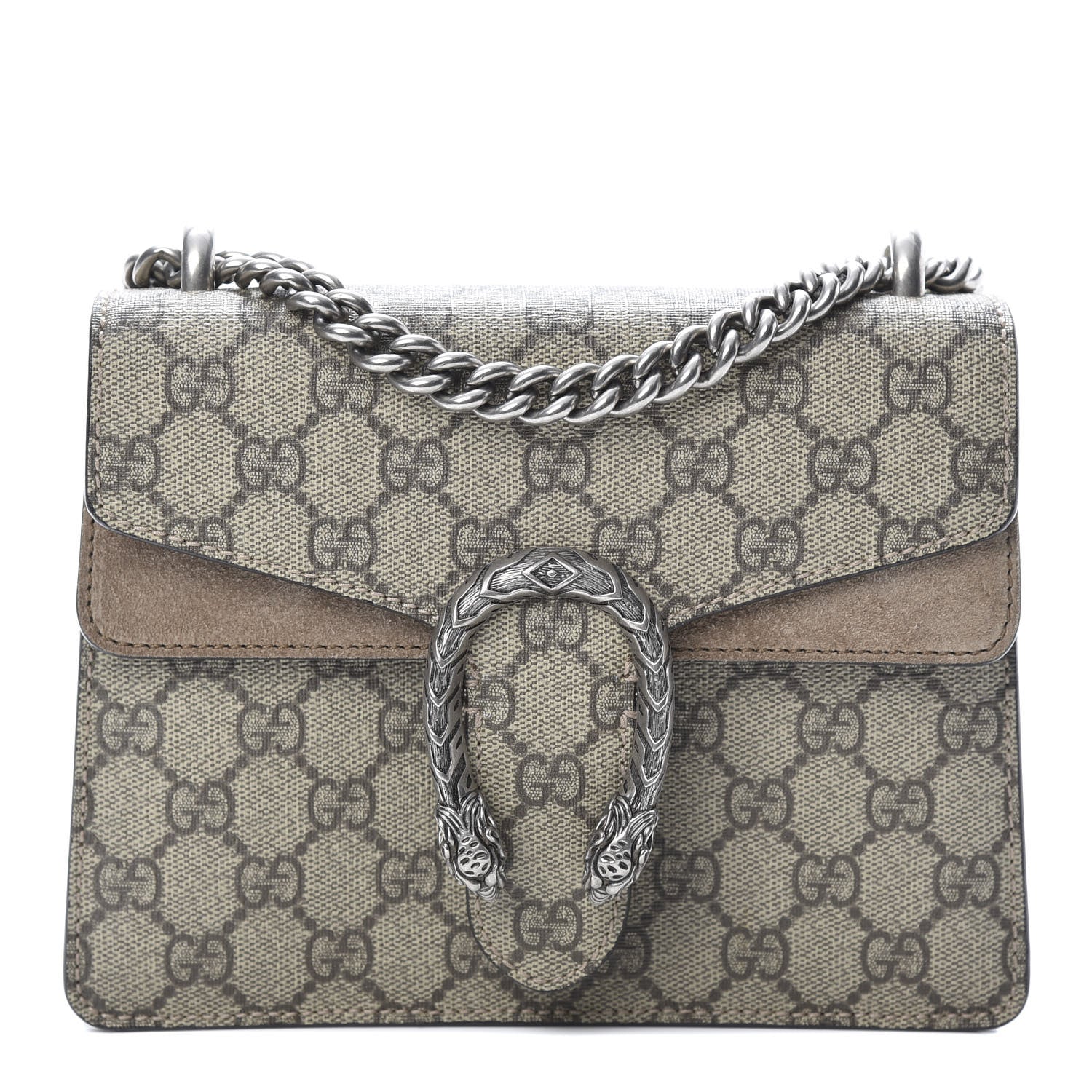 Gucci GG Supreme Monogram Mini Dionysus Shoulder Bag Taupe 1 of 12