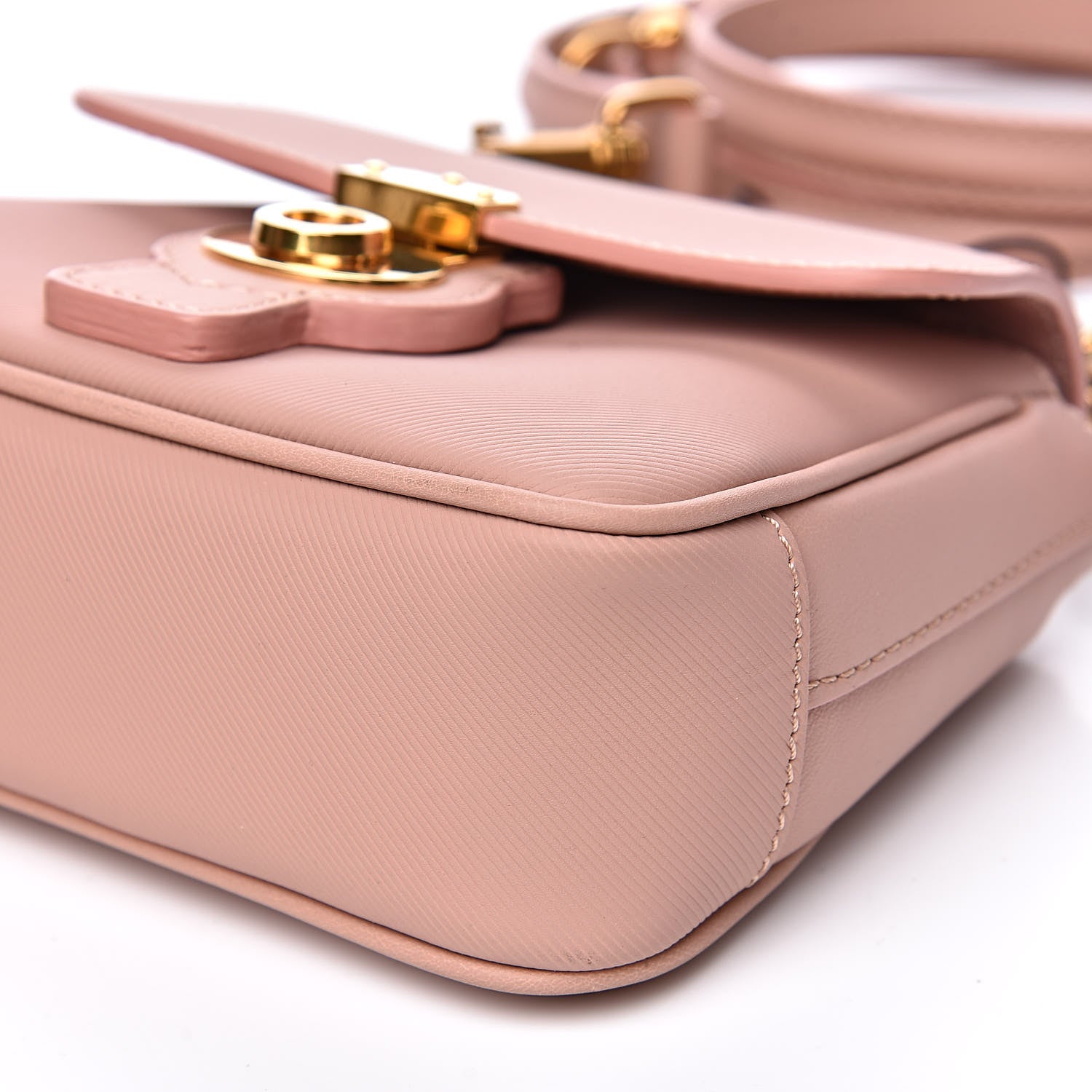 Burberry Trench Calfskin Mini DK88 Top Handle Bag Ash Rose 8 of 10