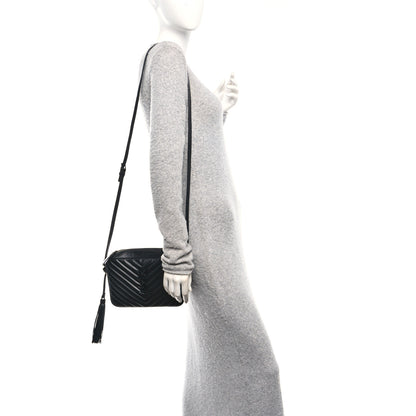 Saint Laurent Calfskin Matelasse Monogram Monochrome Lou Camera Bag Black 2 of 10