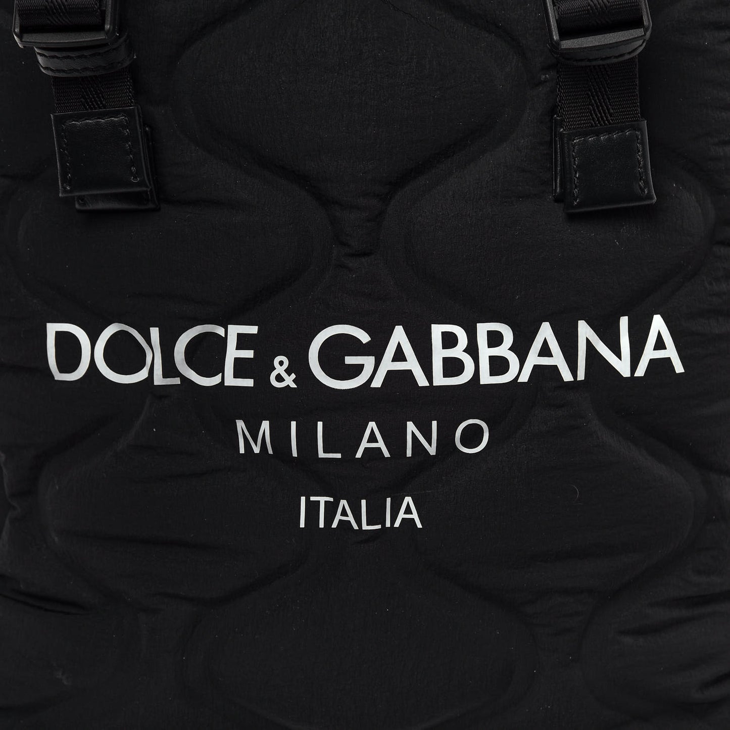 DOLCE &GABBANA Nylon Logo Backpack Black