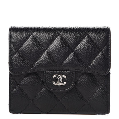 Chanel Caviar Quilted Compact Flap Wallet Black 1 of 9
